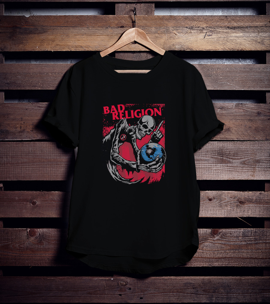 Bad Religion Grim Reaper Holding Earth T-Shirt