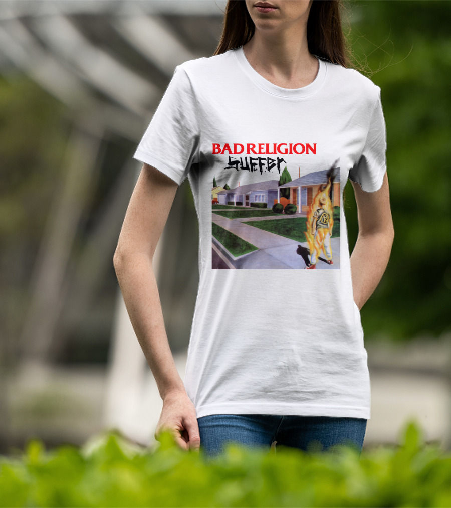 Bad Religion Suffer Flames Street Scene T-Shirt
