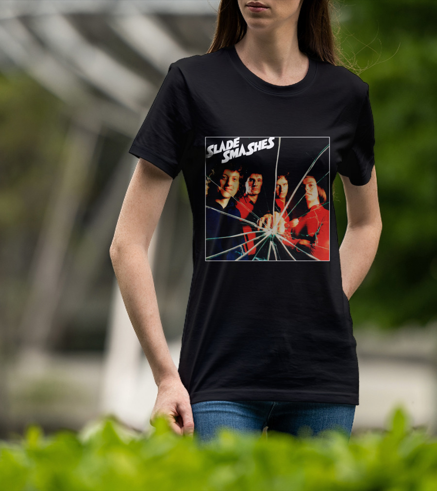 Slade Smashes Album Cover Shattered Glass Art T-Shirt