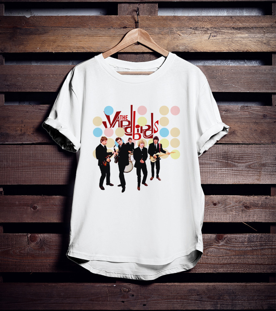 The Yardbirds Band Members With Guitars And Drums T-Shirt