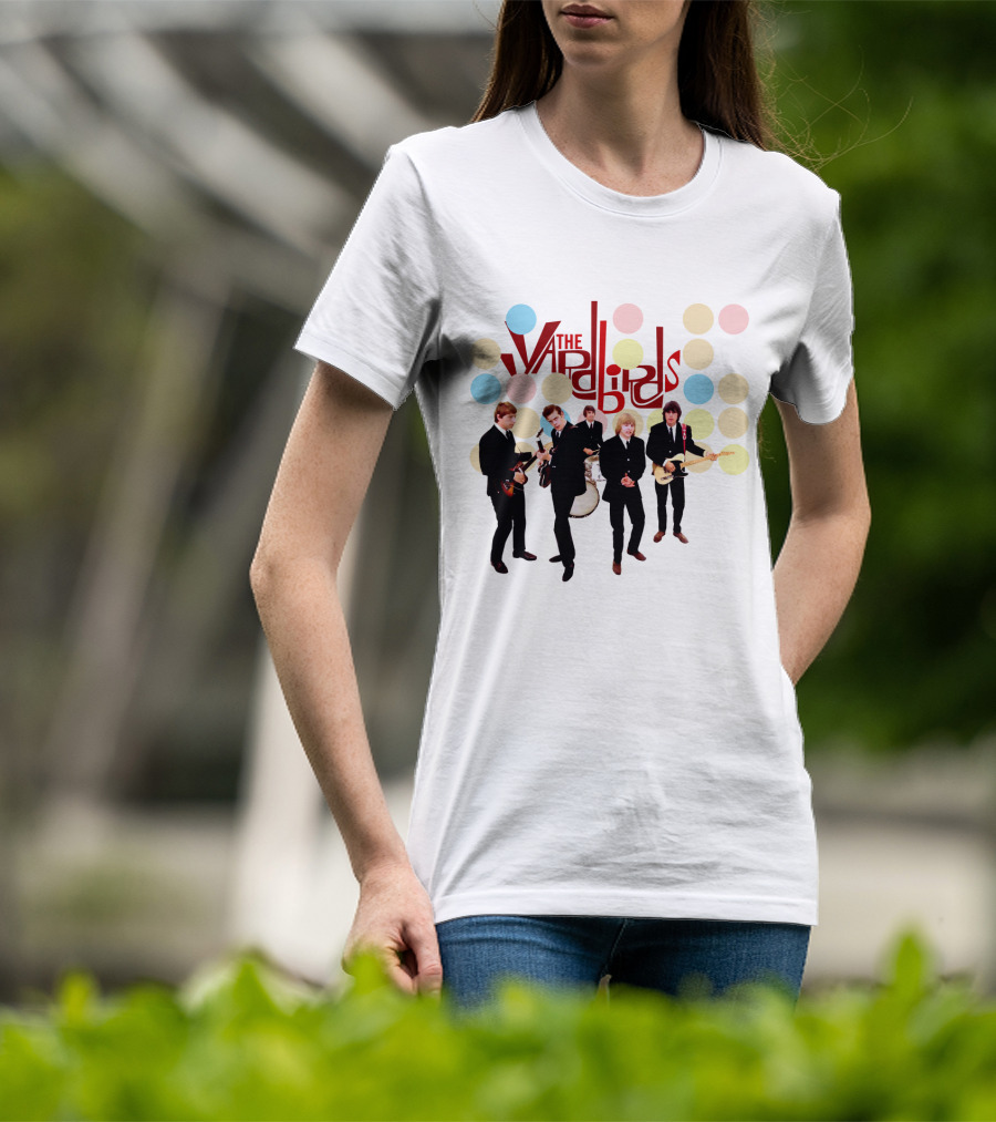 The Yardbirds Band Members With Guitars And Drums T-Shirt