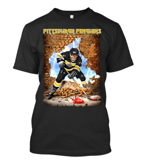 Pittsburgh Penguins Skeleton Hockey Breakthrough T-Shirt