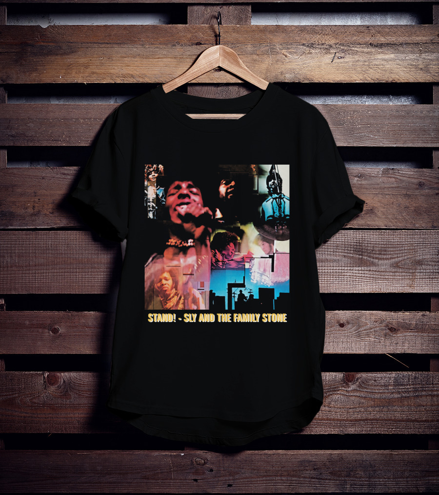 Stand Sly And The Family Stone Vintage Collage T-Shirt