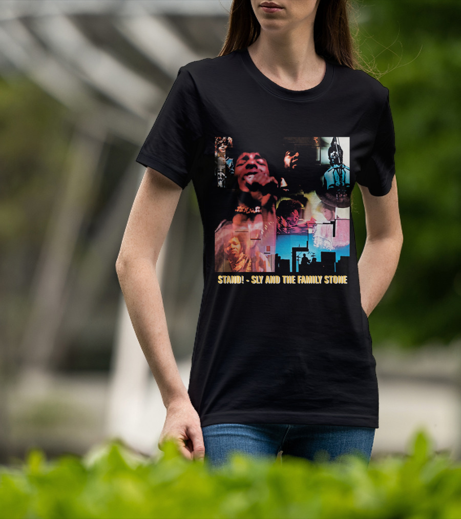 Stand Sly And The Family Stone Vintage Collage T-Shirt