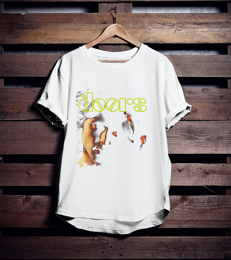 The Doors Band Members Collage In Vintage T-Shirt