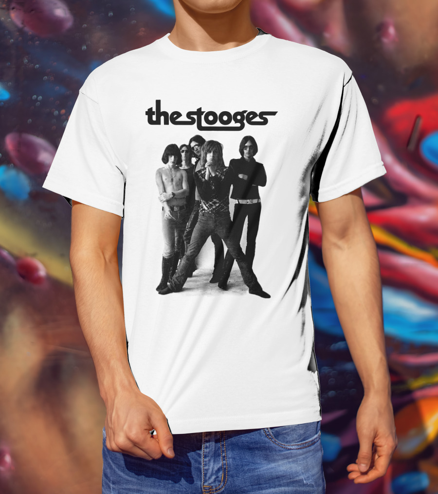 The Stooges Band Classic Black And White Photo T-Shirt
