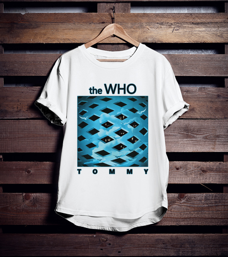 The Who Tommy Album Cover Art Blue Lattice T-Shirt