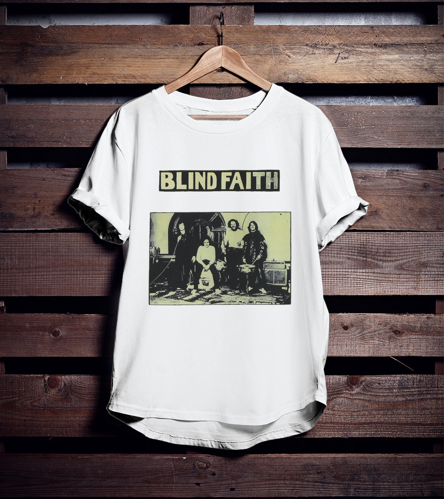 Blind Faith Band Photo Classic Black And White Image T-Shirt
