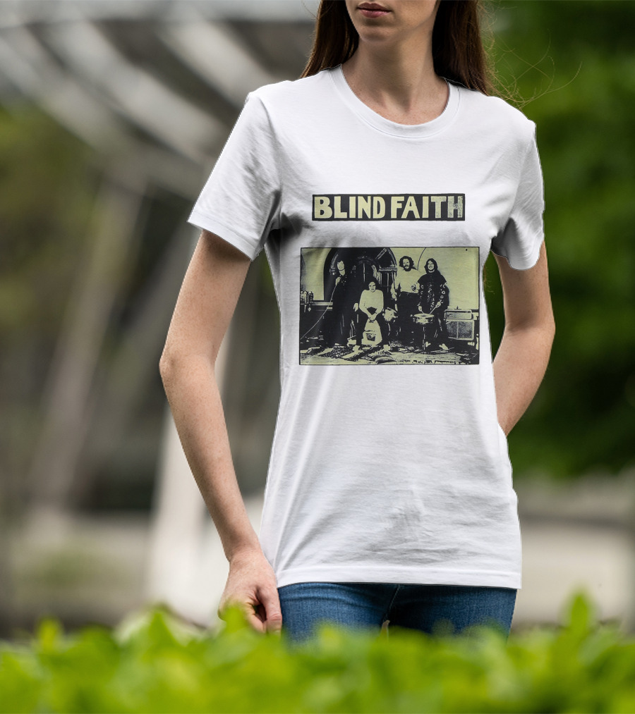 Blind Faith Band Photo Classic Black And White Image T-Shirt