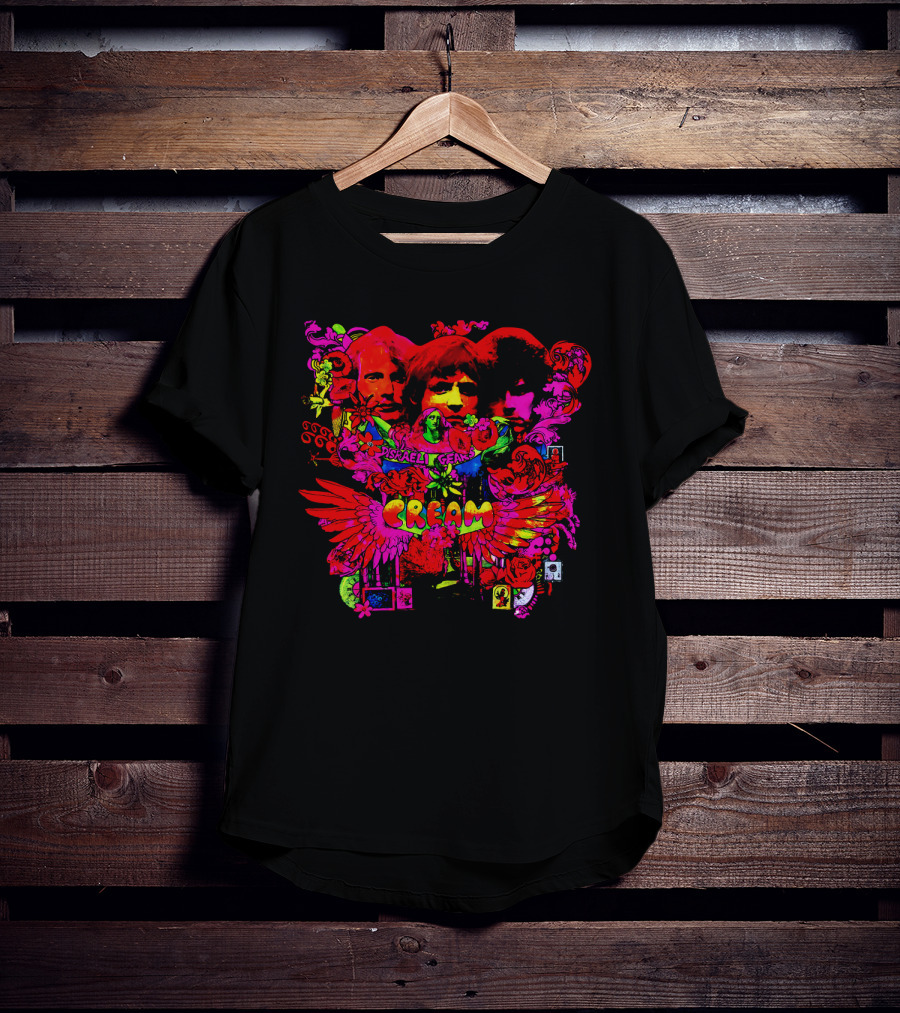 Cream Disraeli Gears 1967 Psychedelic Album Cover Art T-Shirt