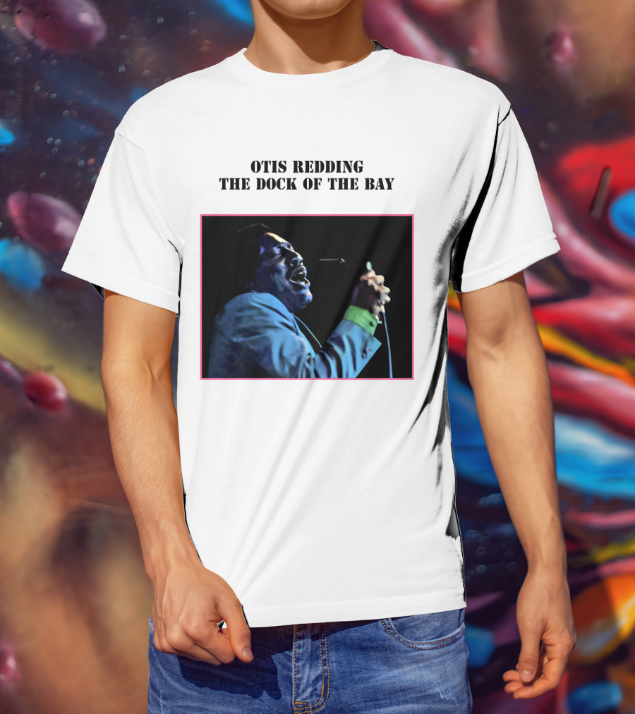 OTIS REDDING THE DOCK OF THE BAY 1968 Blue Suit Performance T-Shirt
