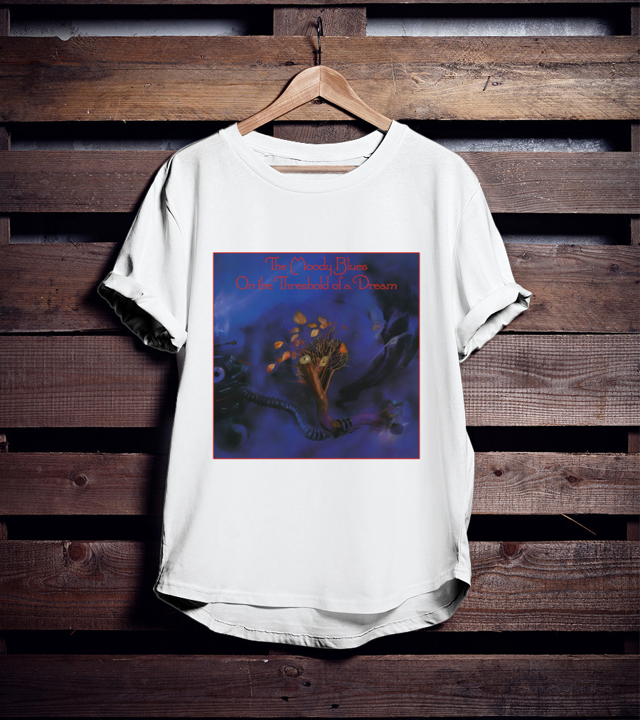 The Moody Blues On The Threshold Of A Dream Album Art With Tree And Cosmic T-Shirt