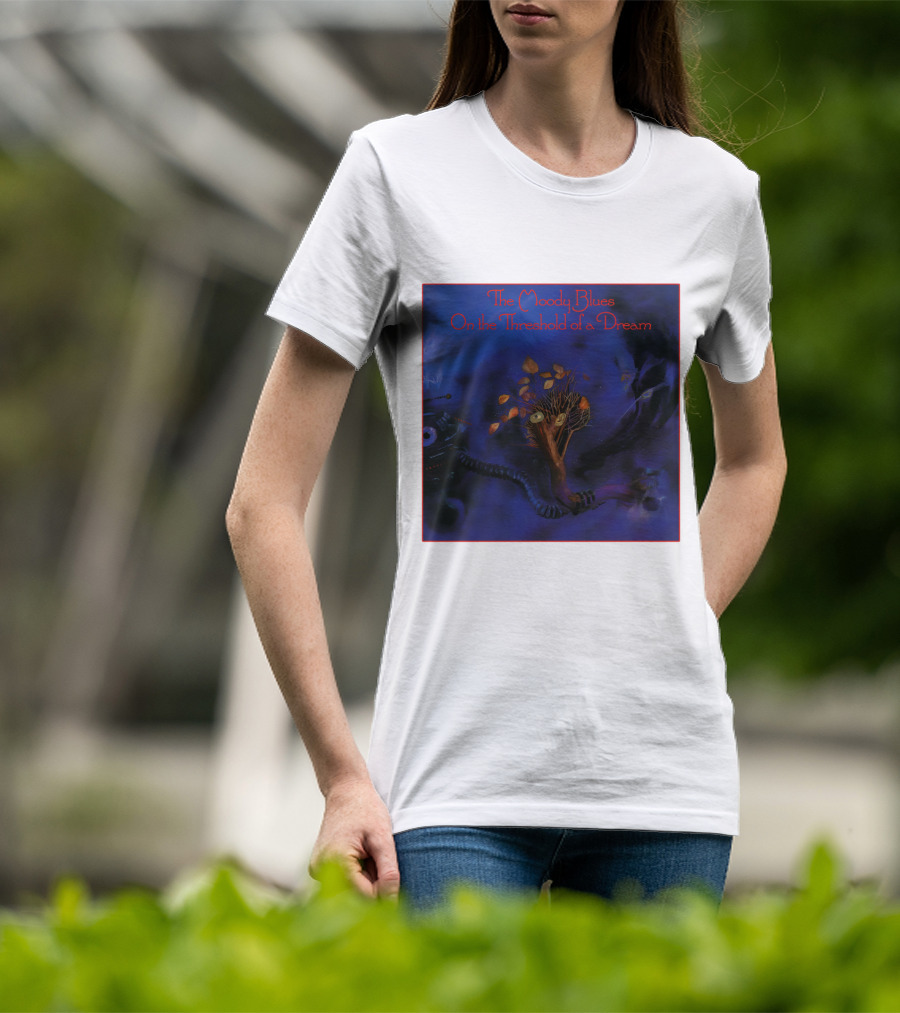 The Moody Blues On The Threshold Of A Dream Album Art With Tree And Cosmic T-Shirt