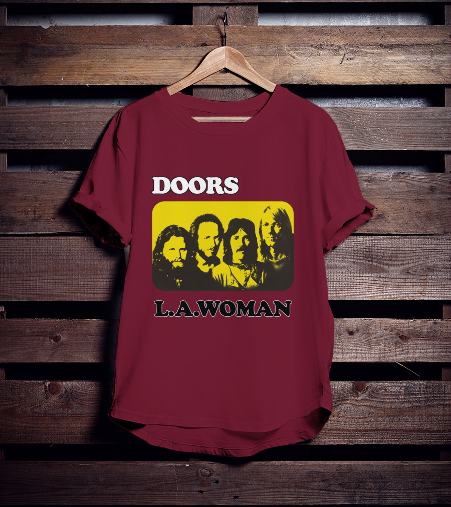 Doors L.A. Woman Album Yellow T-Shirt