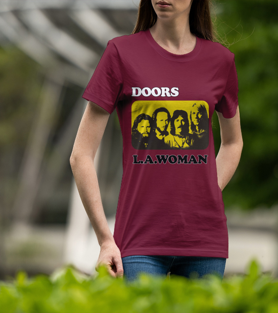 Doors L.A. Woman Album Yellow T-Shirt