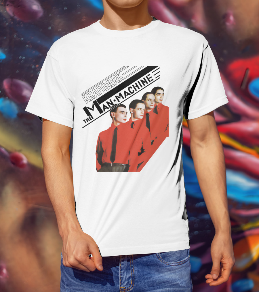 Kraftwerk The Man Machine Album Art Red Outfit Quartet T-Shirt