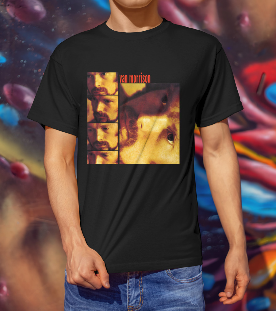 Van Morrison Moondance 1970 Album Cover Multiple Portraits T-Shirt