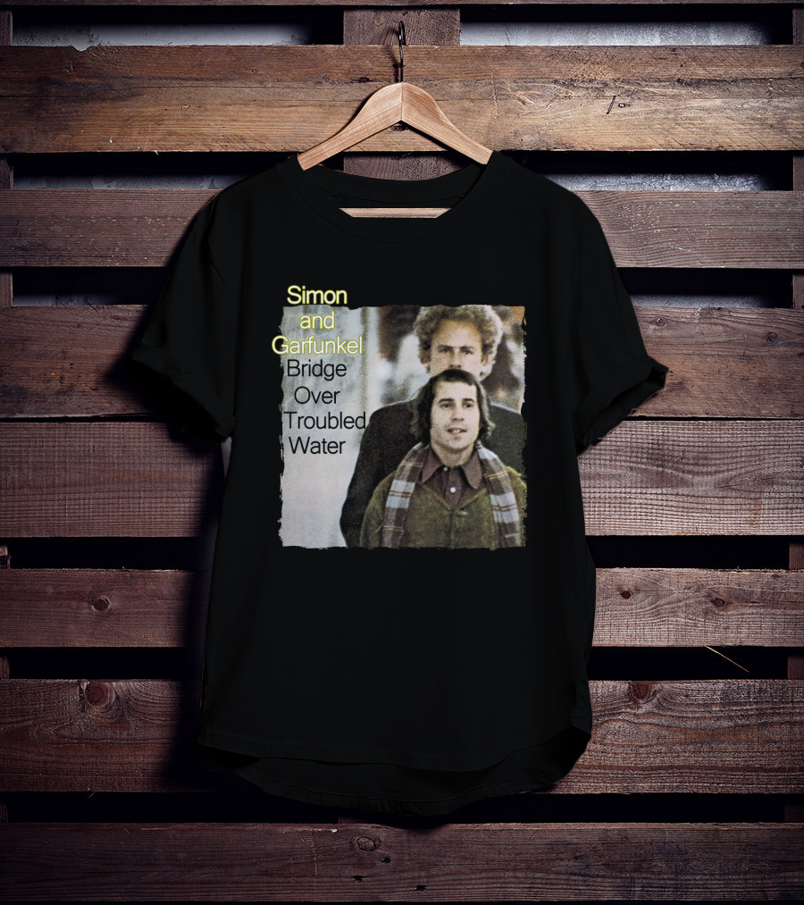 Simon And Garfunkel Bridge Over Troubled Water 1970 Album Cover T-Shirt