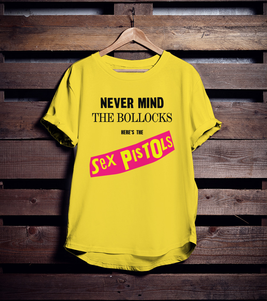 Never Mind The Bollocks Here's The Sex Pistols Classic Punk Rock Album Cover T-Shirt