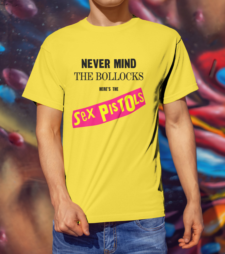Never Mind The Bollocks Here's The Sex Pistols Classic Punk Rock Album Cover T-Shirt