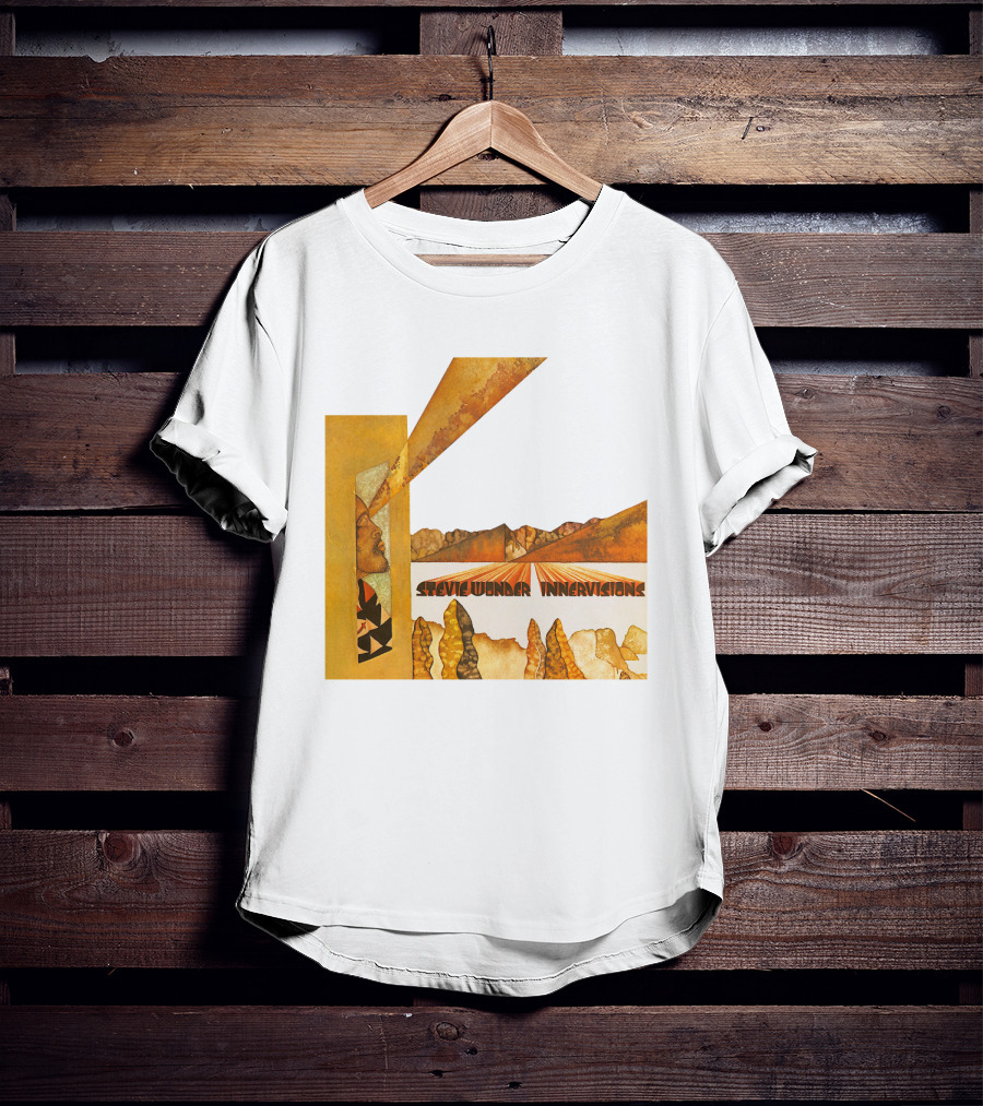 Stevie Wonder Innervisions Album Art Landscape Motif T-Shirt