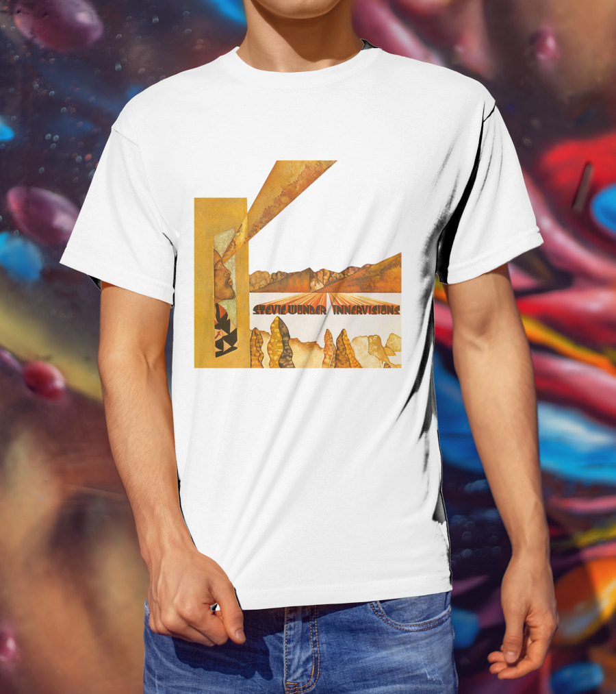 Stevie Wonder Innervisions Album Art Landscape Motif T-Shirt