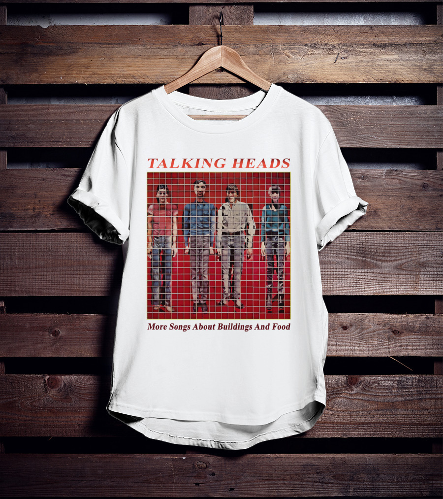 TALKING HEADS More Songs About Buildings And Food Album Cover With Grid T-Shirt