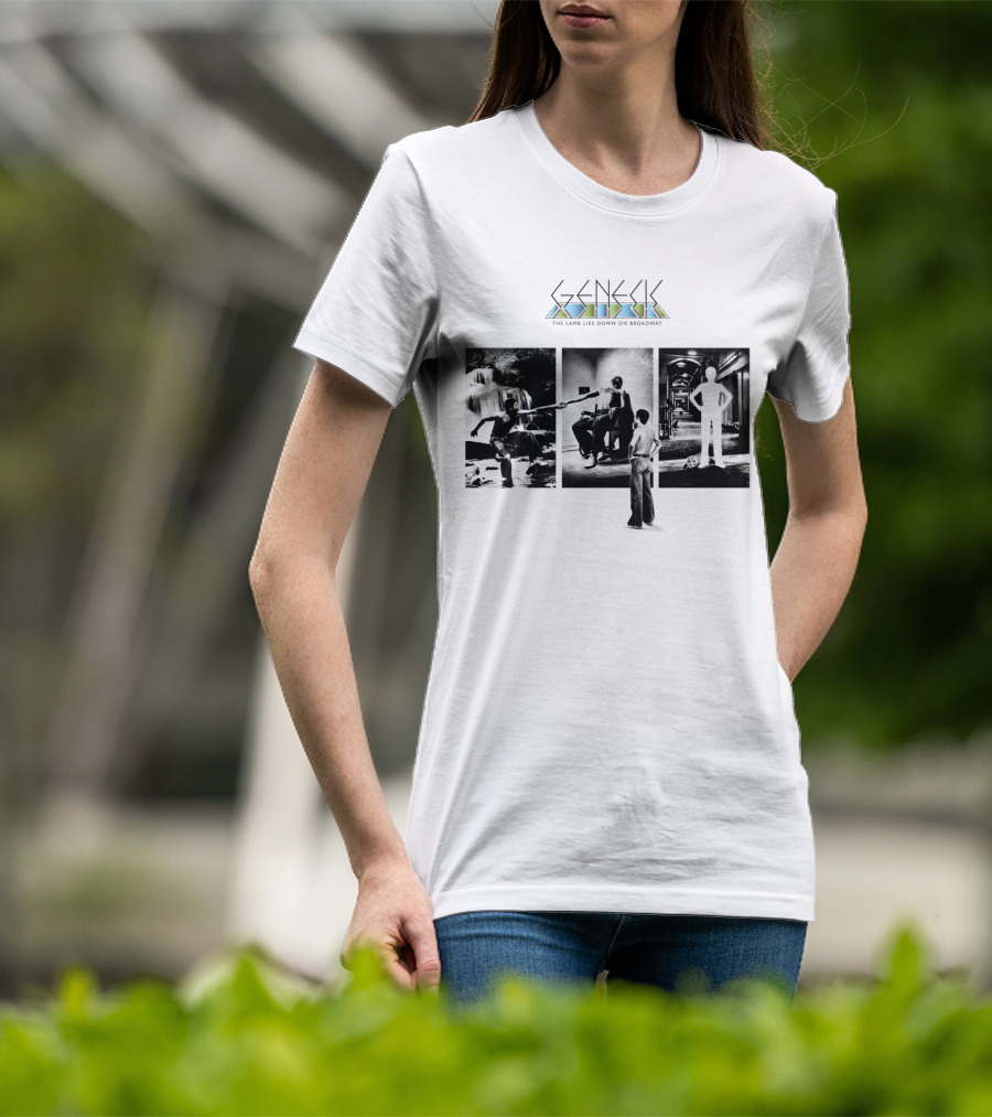 Genesis The Lamb Lies Down On Broadway Vintage Album Cover Montage T-Shirt