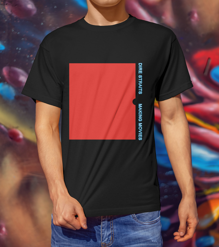 Dire Straits Making Movies Album Cover Red Rectangle T-Shirt