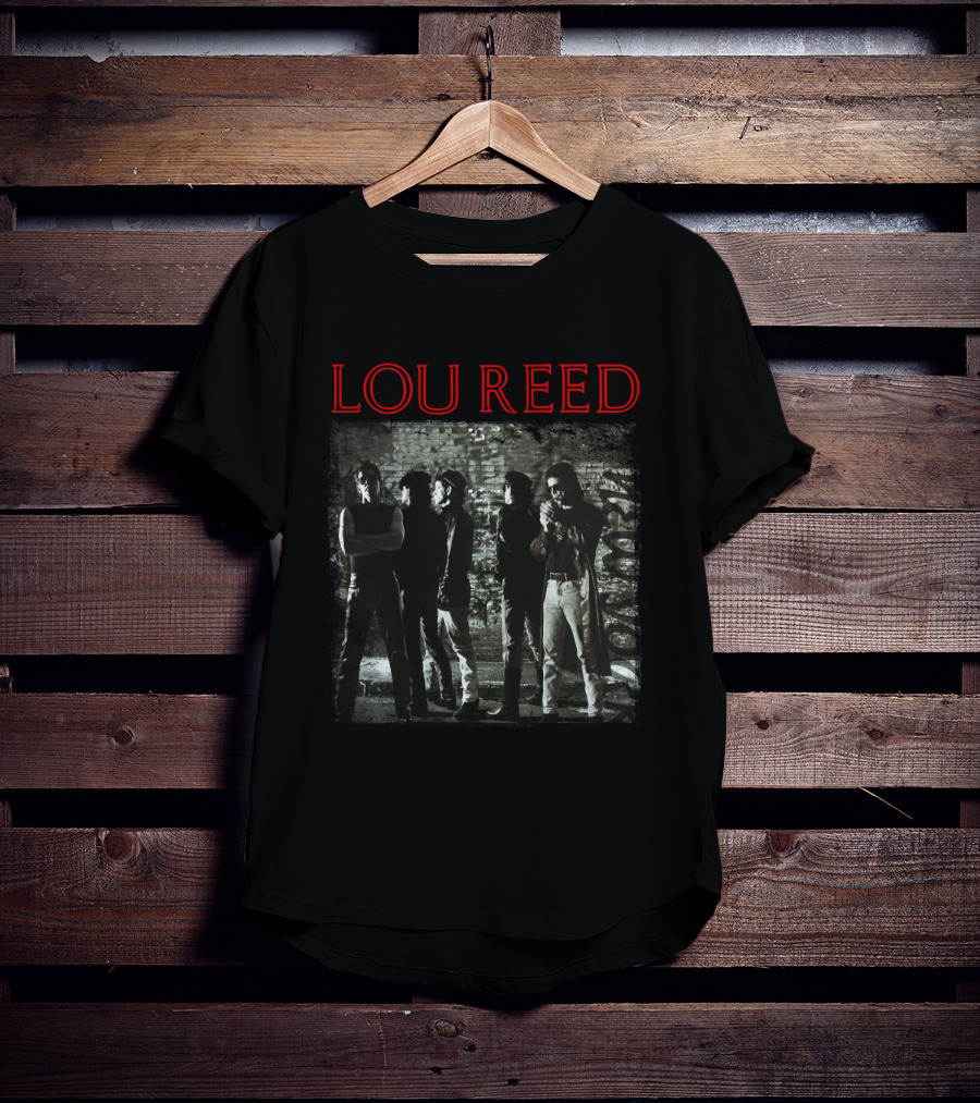 Lou Reed Vintage Band Photo Monochrome Style T-Shirt
