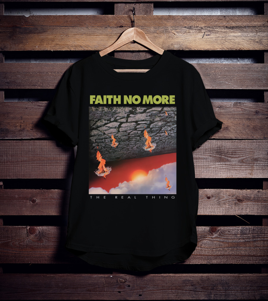 Faith No More The Real Thing Cracked Lava And Flames T-Shirt
