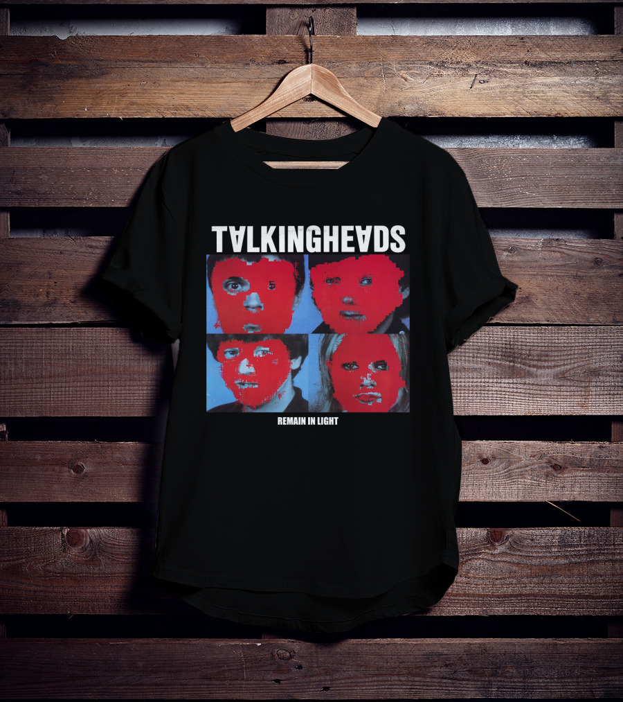 Talking Heads Remain In Light Pixelated Faces Album Cover T-Shirt