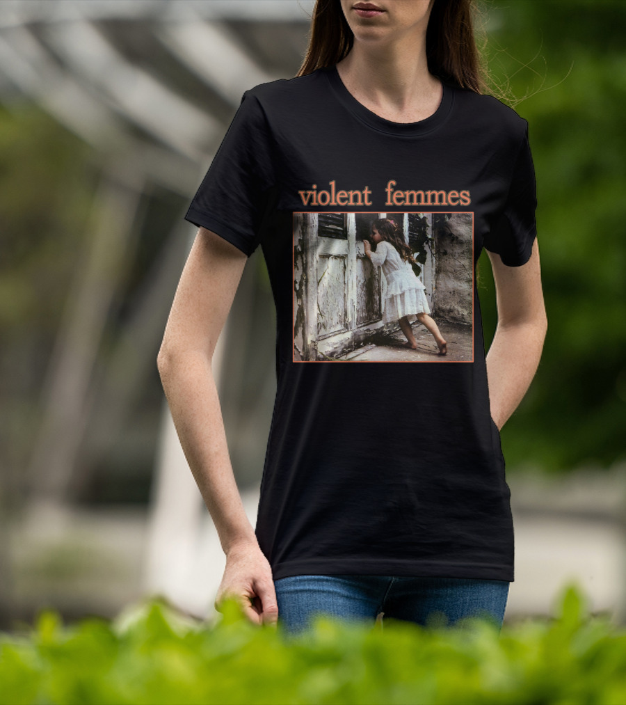 Violent Femmes Child Peeking Through Doorway Album Cover T-Shirt