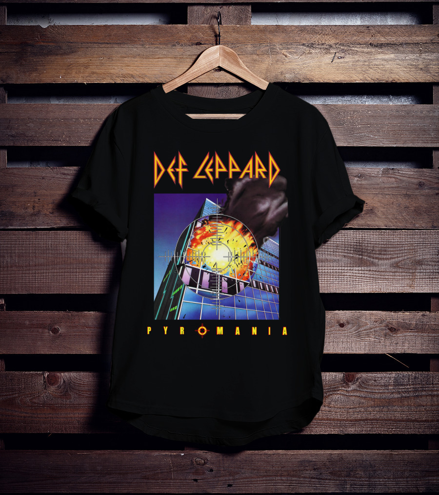 Def Leppard Pyromania Album Art Explosion Building Iconic T-Shirt