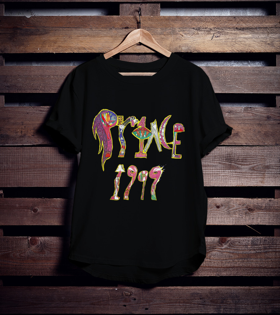 Prince 1999 Album Cover Art Psychedelic Style T-Shirt