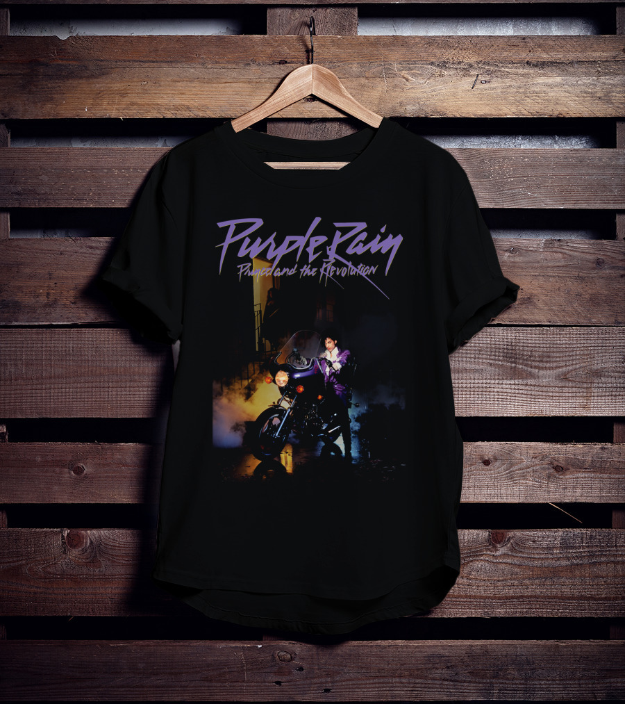 Purple Rain Prince And The Revolution Motorcycle Scene T-Shirt