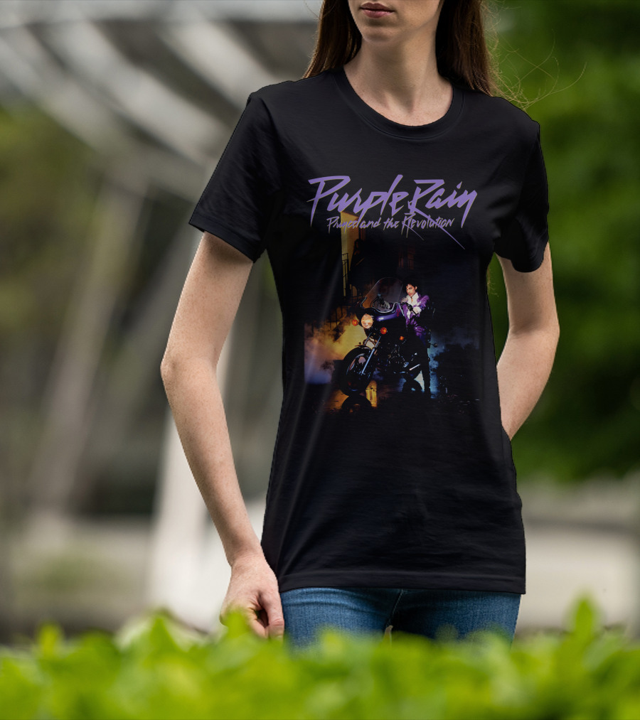 Purple Rain Prince And The Revolution Motorcycle Scene T-Shirt