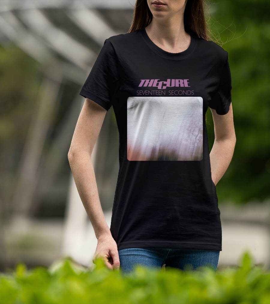 The Cure Seventeen Seconds Blurred Trees Album Cover T-Shirt
