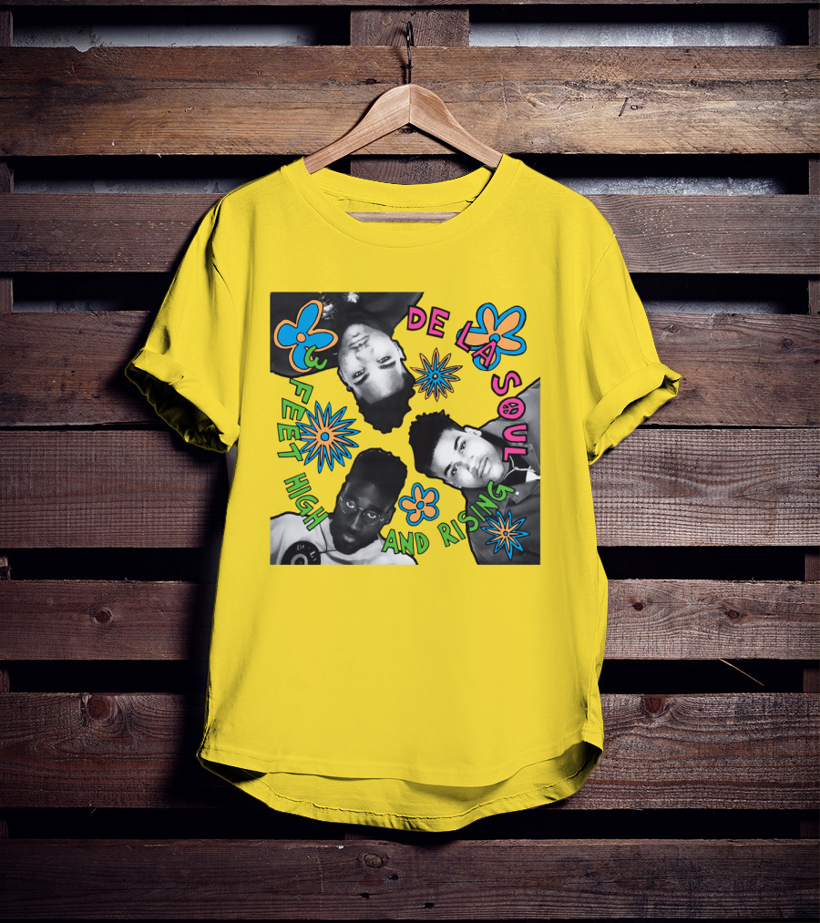 De La Soul 3 Feet High And Rising Psychedelic Flower T-Shirt