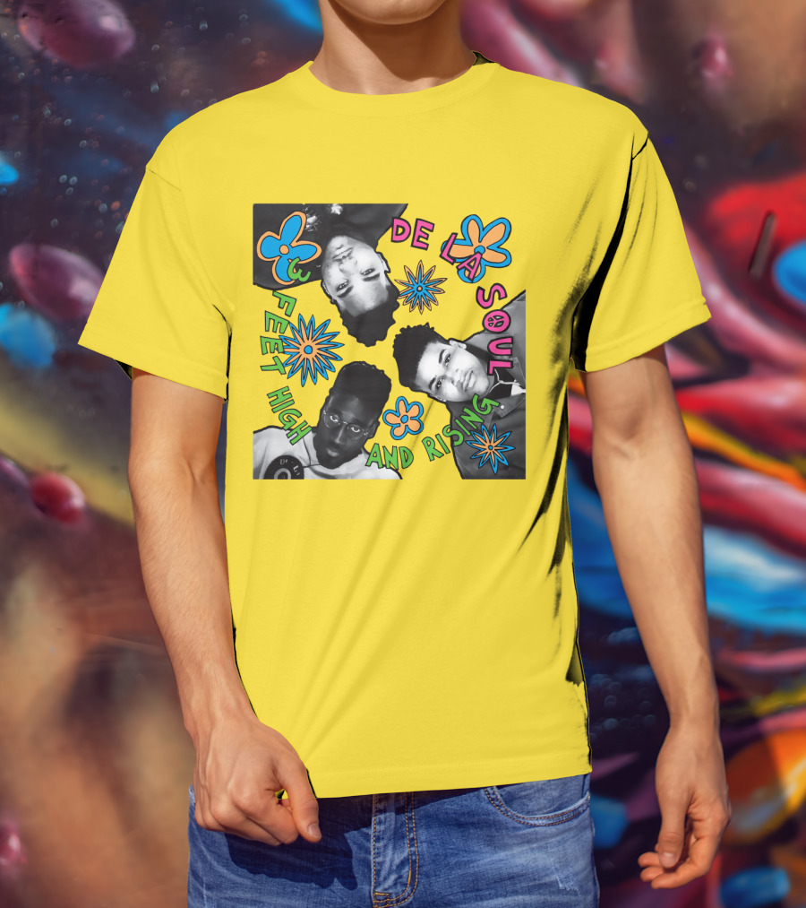 De La Soul 3 Feet High And Rising Psychedelic Flower T-Shirt