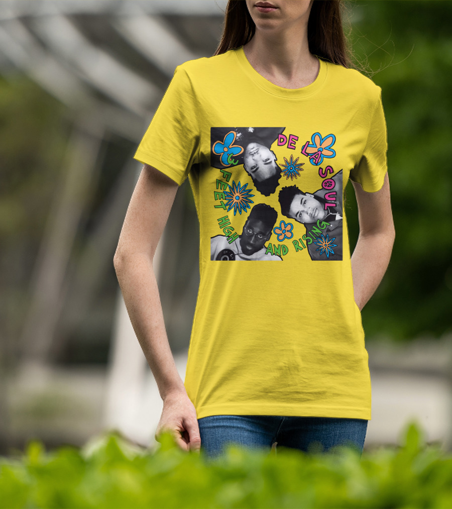 De La Soul 3 Feet High And Rising Psychedelic Flower T-Shirt