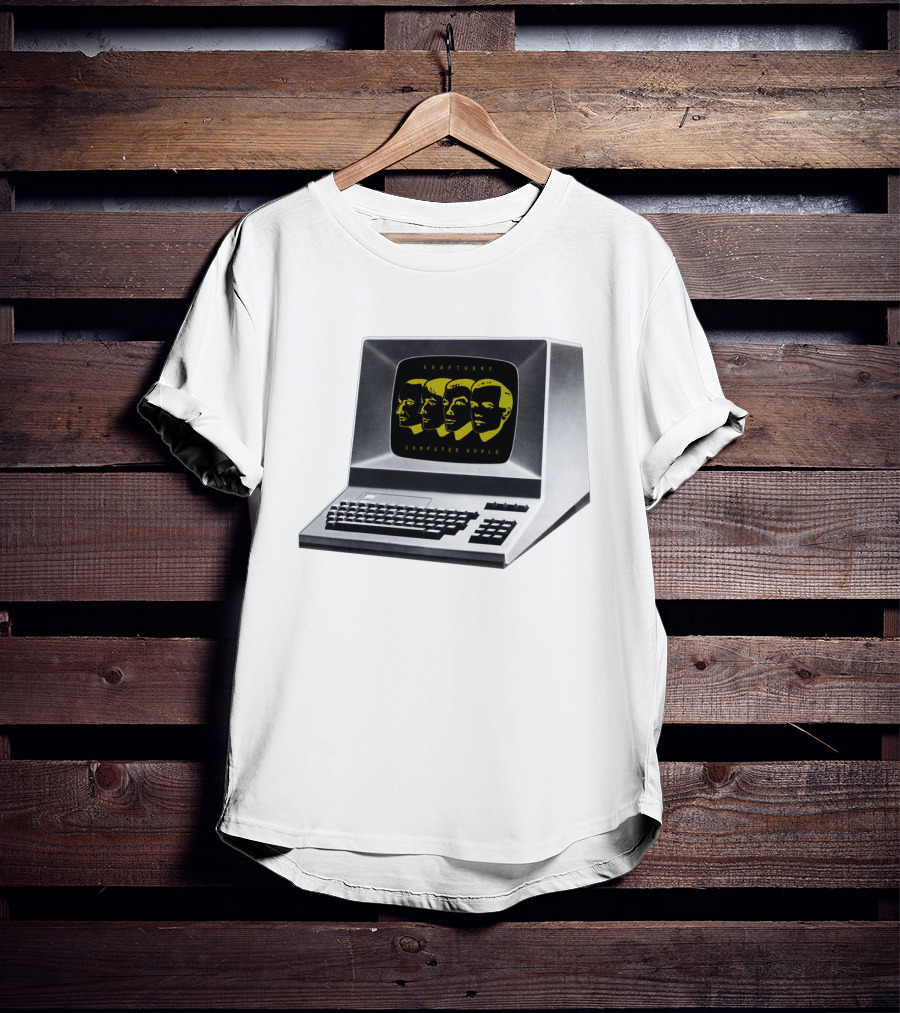 Kraftwerk Computer World Faces On Retro Monitor T-Shirt