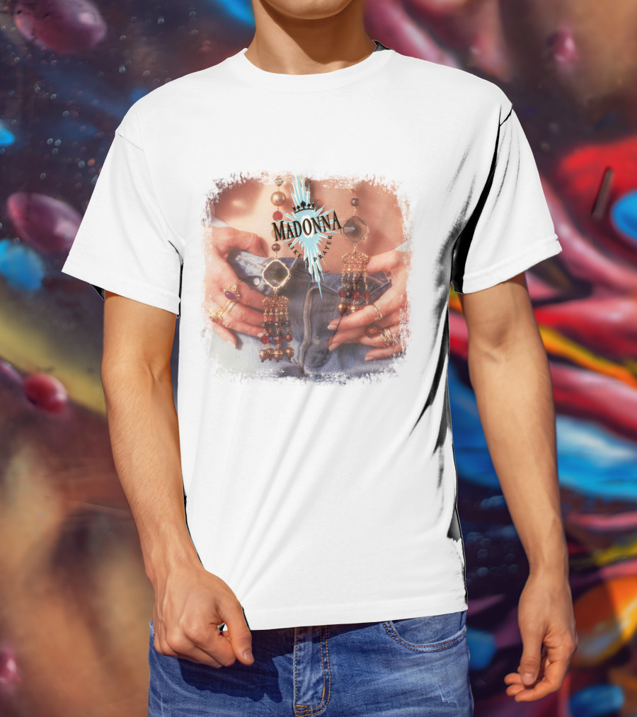 Madonna Like A Prayer Jewelry And Denim Iconic Style Fashion T-Shirt