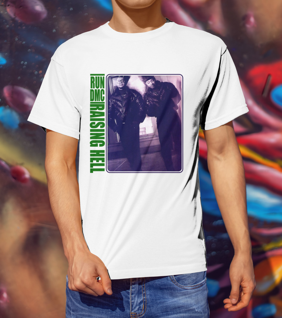 Run Dmc Raising Hell 1986 Music Album Hip Hop Legends T-Shirt