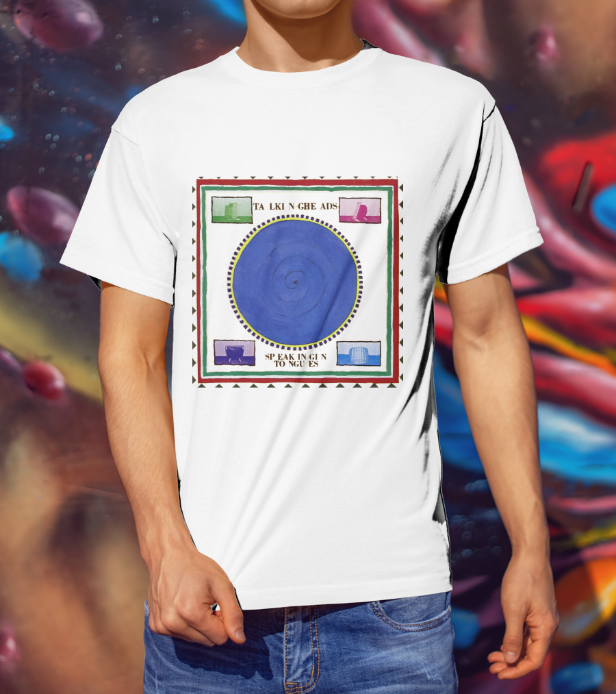 Talking Heads Speaking In Tongues Album Spiral Squares T-Shirt