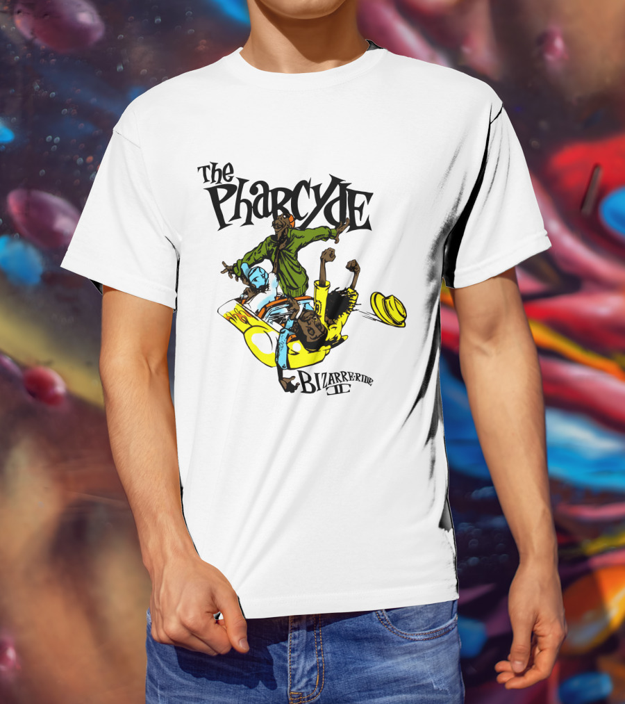 The Pharcyde Bizarre Ride Ii Cartoon Characters On Yellow Car T-Shirt