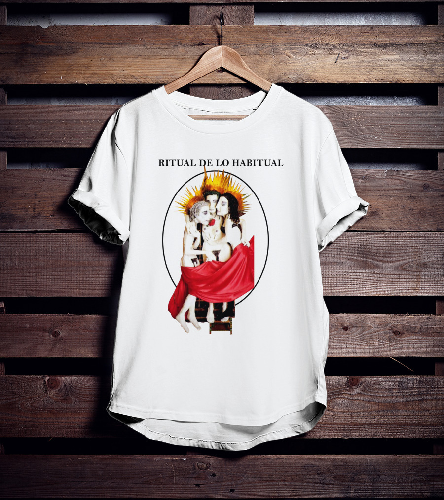 Jane's Addiction Ritual De Lo Habitual Album Cover With Red Draped Figures And Sunburst Halo T-Shirt
