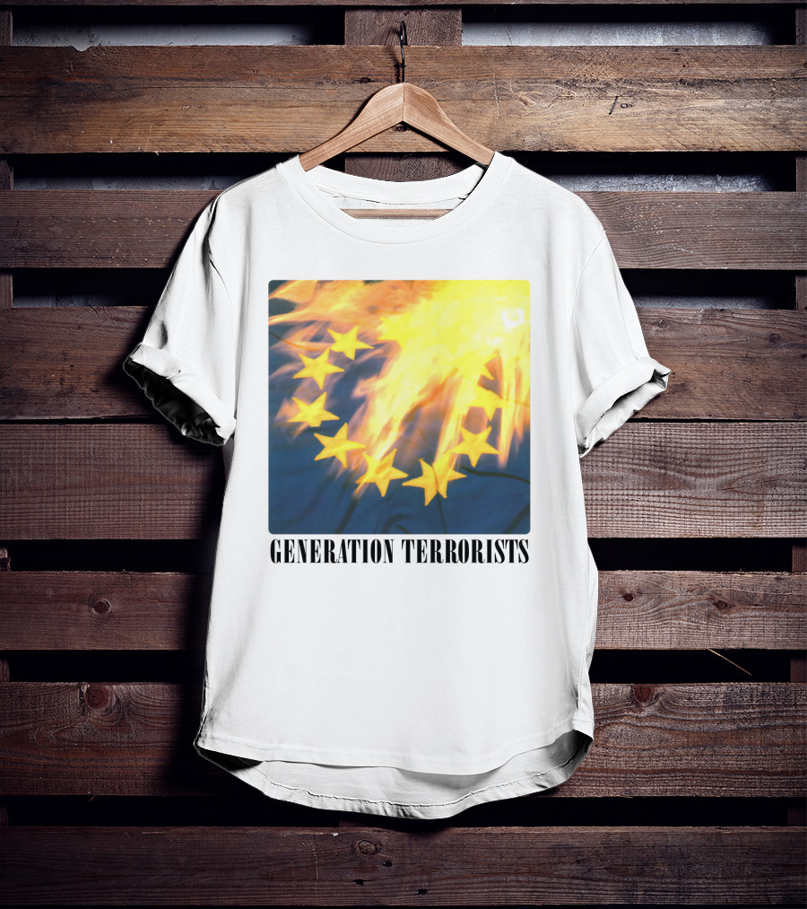 Manic Street Preachers Generation Terrorists European Flag Burning T-Shirt