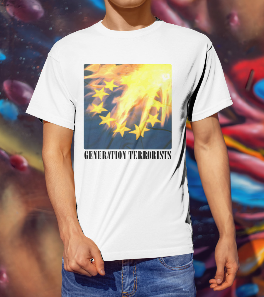 Manic Street Preachers Generation Terrorists European Flag Burning T-Shirt