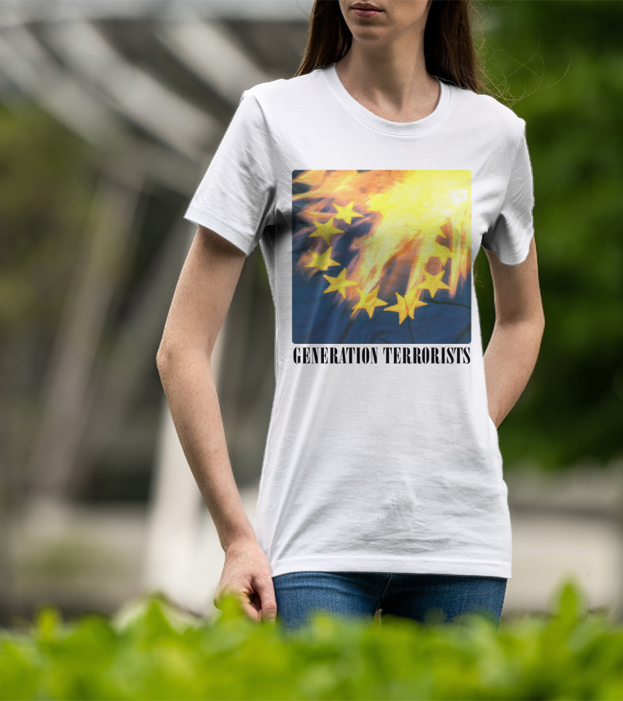 Manic Street Preachers Generation Terrorists European Flag Burning T-Shirt